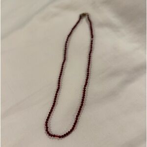 Elegant Red Beaded Necklace